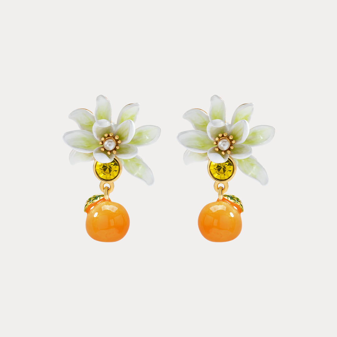 Selenichast citrus gardenia stud earrings 2