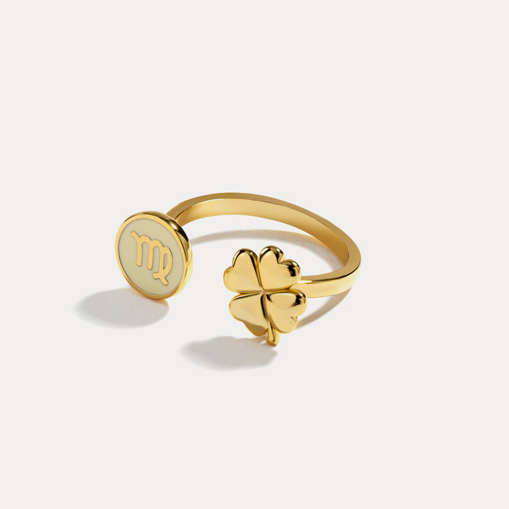 Virgo astrological sign ring