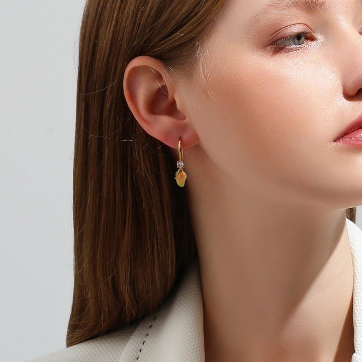 Enamel Mango Earrings