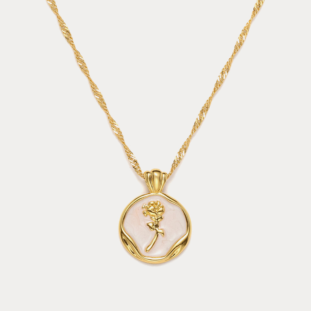 Selenichast Rose Pendant Necklace