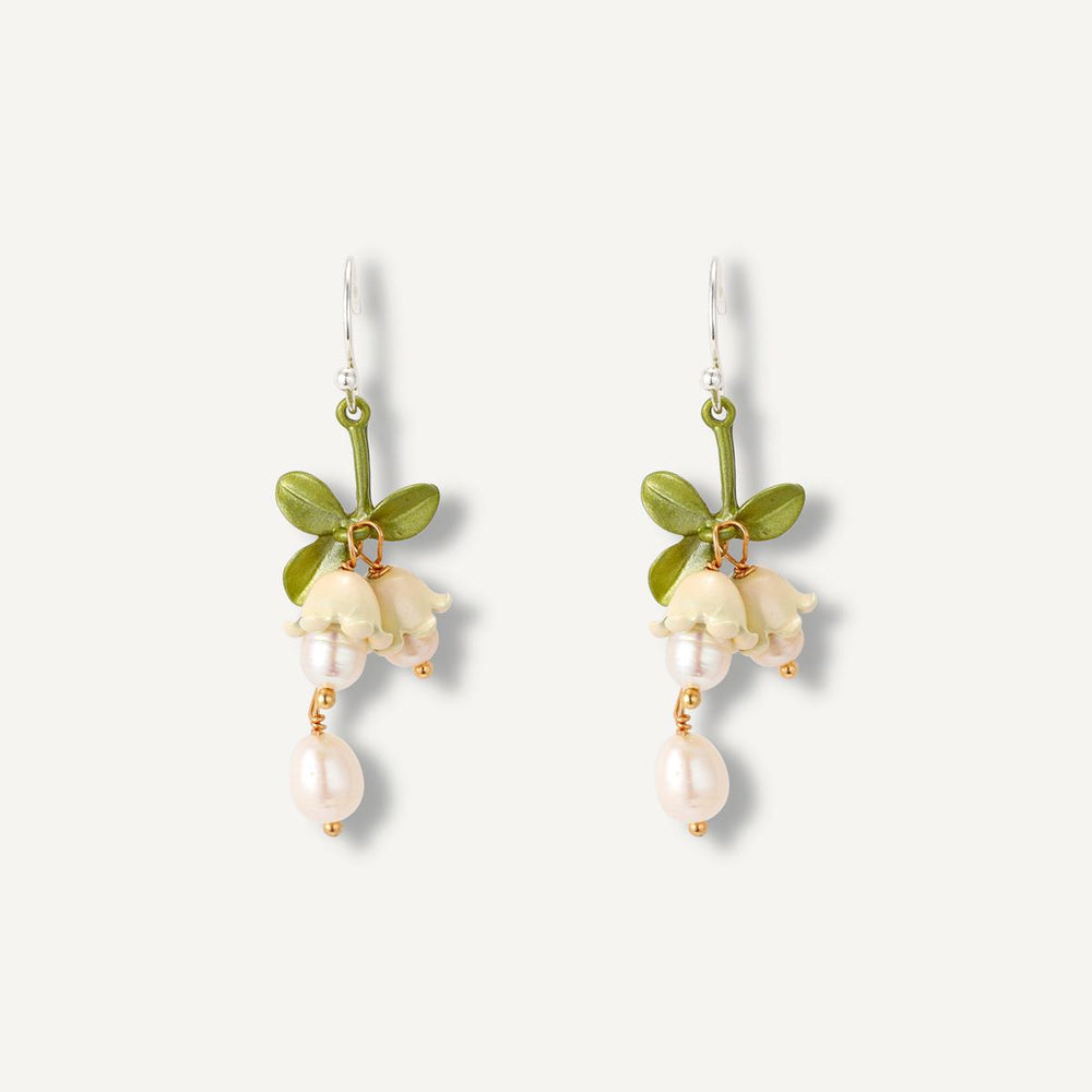 Enamel Lily Of The Valley Earrings