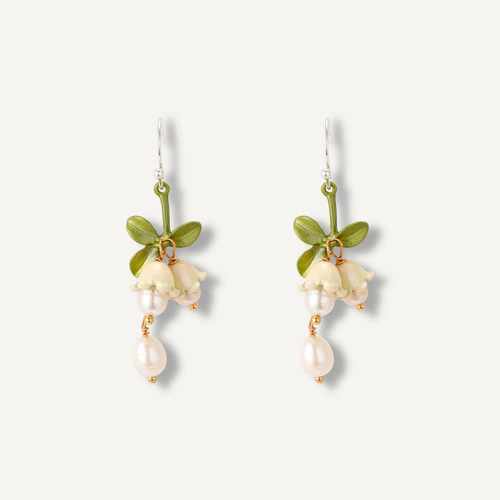 Enamel Lily Of The Valley Earrings