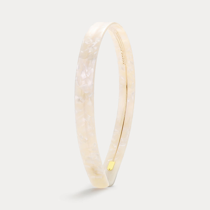 White Colorblock Headband