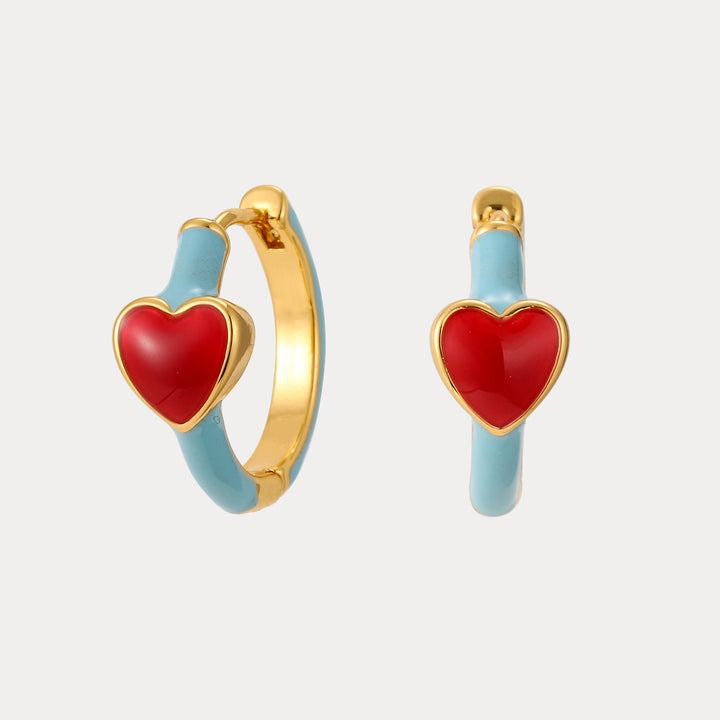 Selenichast sweet heart earrings