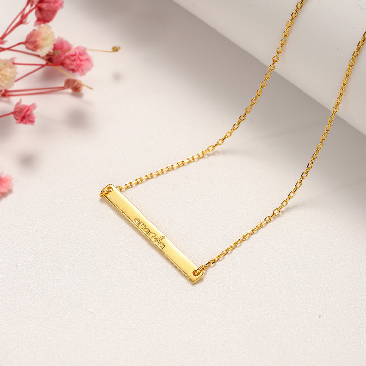 Custom Name Tag Chain Sparkly Necklace