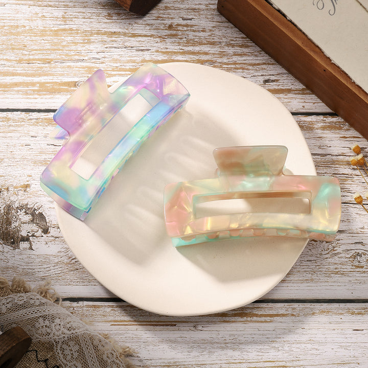 Cute Colorblock Claw Clips