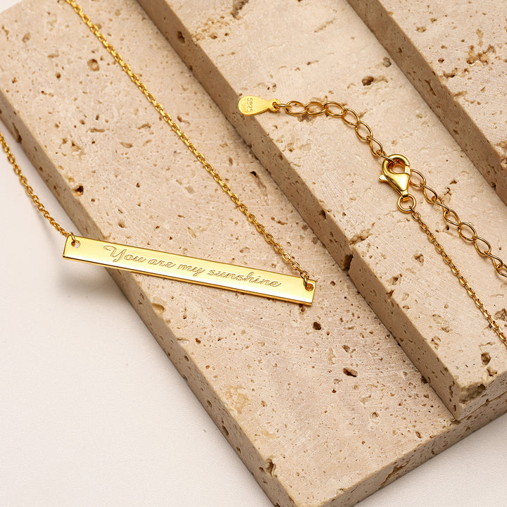 Serif Custom Sentence Tag Chain Necklace for Friend
