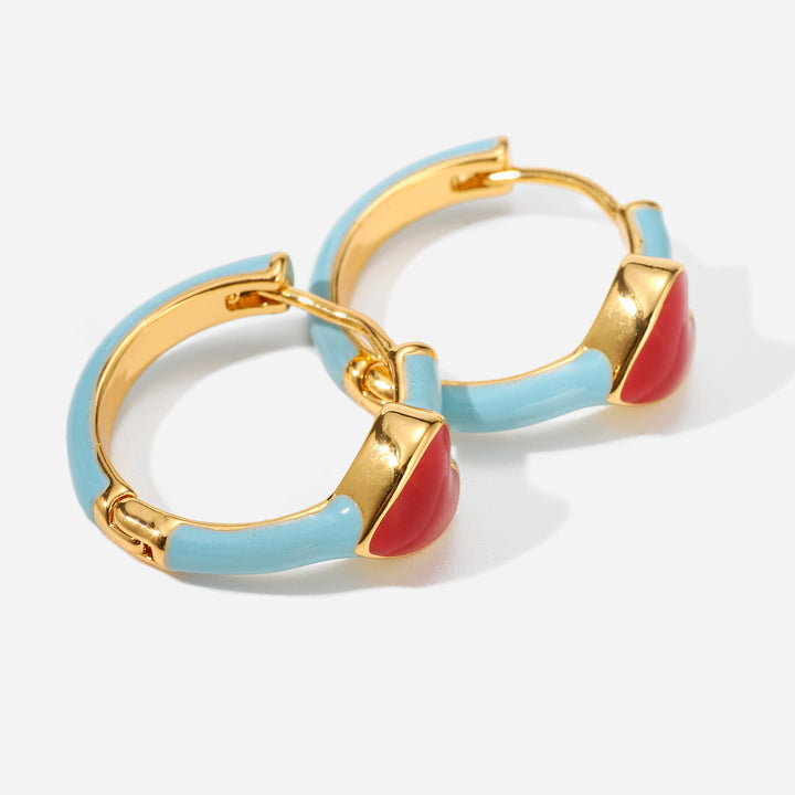 sweet heart gold earrings