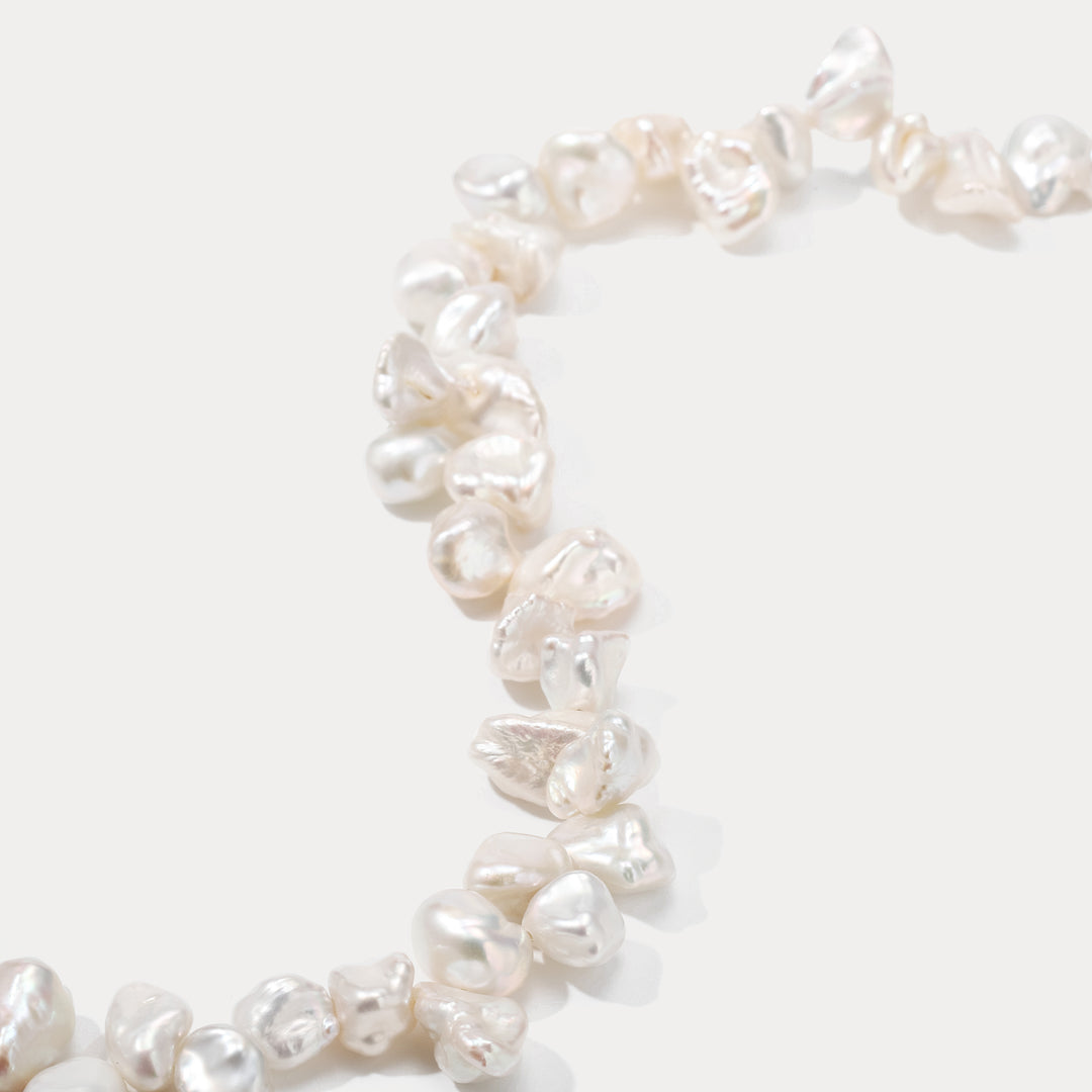 Goddess Coin Baroque Pearl Necklace