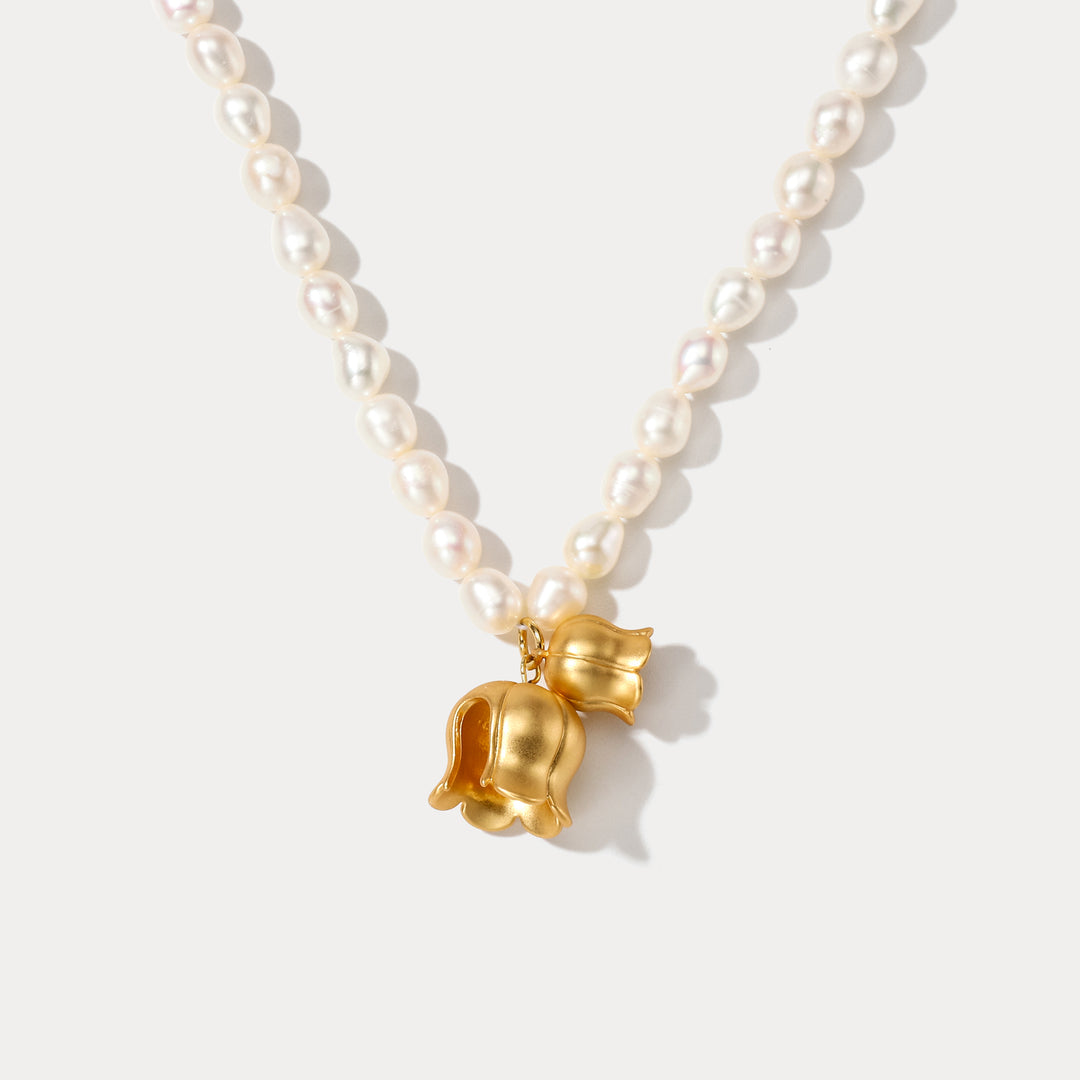 Selenichast Lily Of The Valley Pearl Necklace