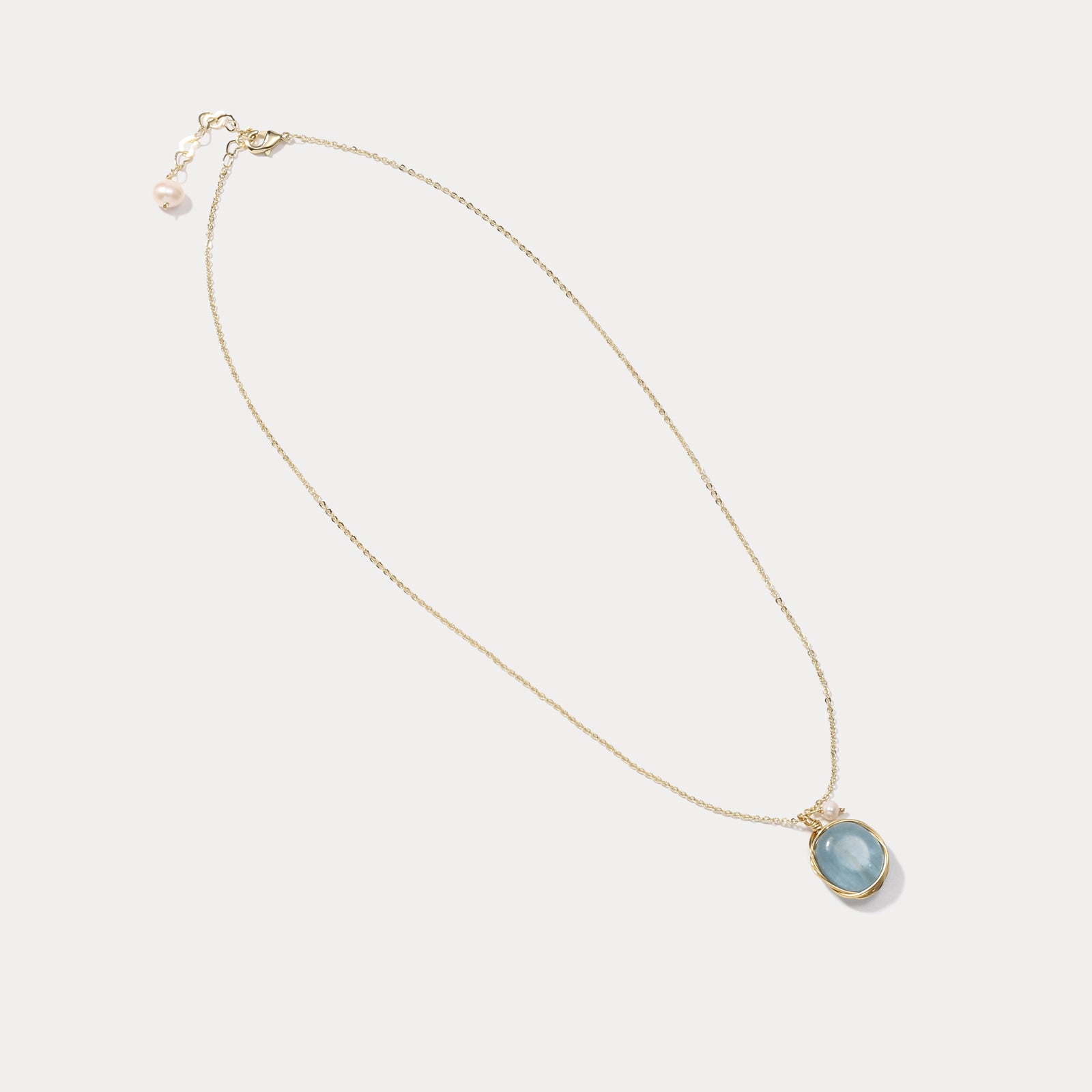 Lagoon Natural Stone Blue Necklace