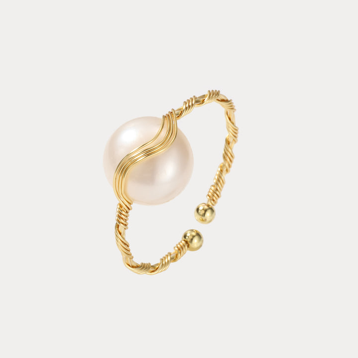 Gold Pearl Ring