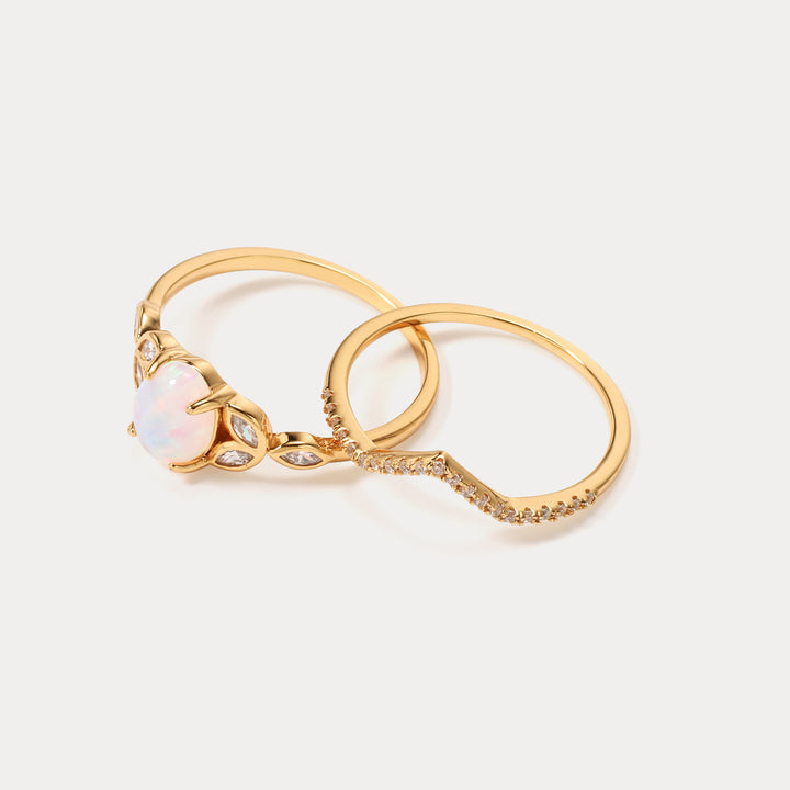 Crown Opal Diamond Ring