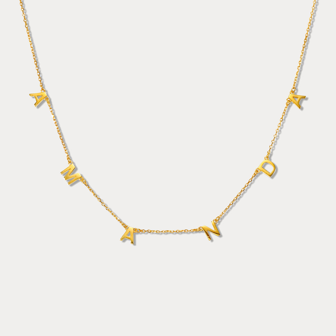 Selenichast custom letter necklace