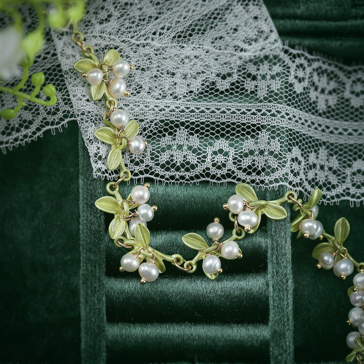 Lily Of The Valley Enamel Necklace