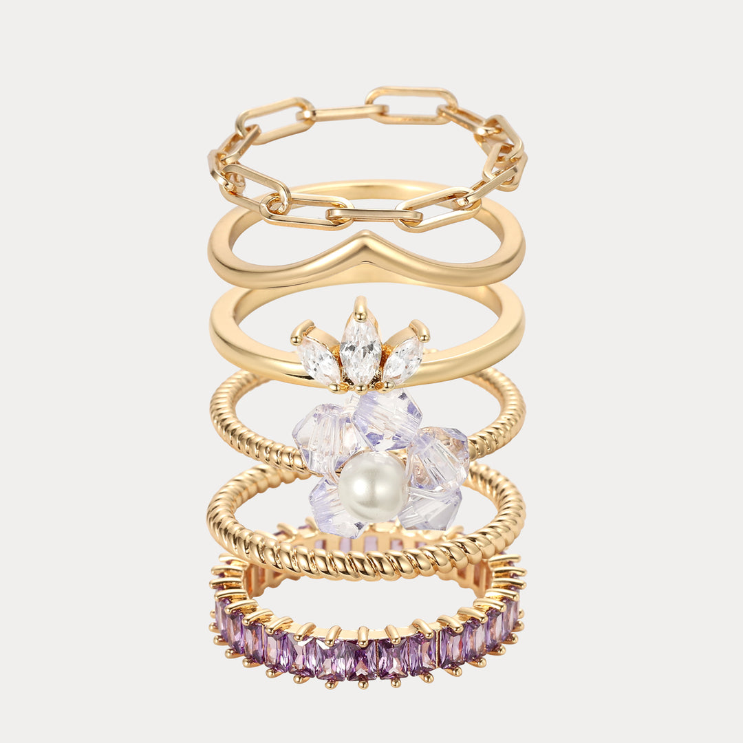 Selenichast lavender rings set