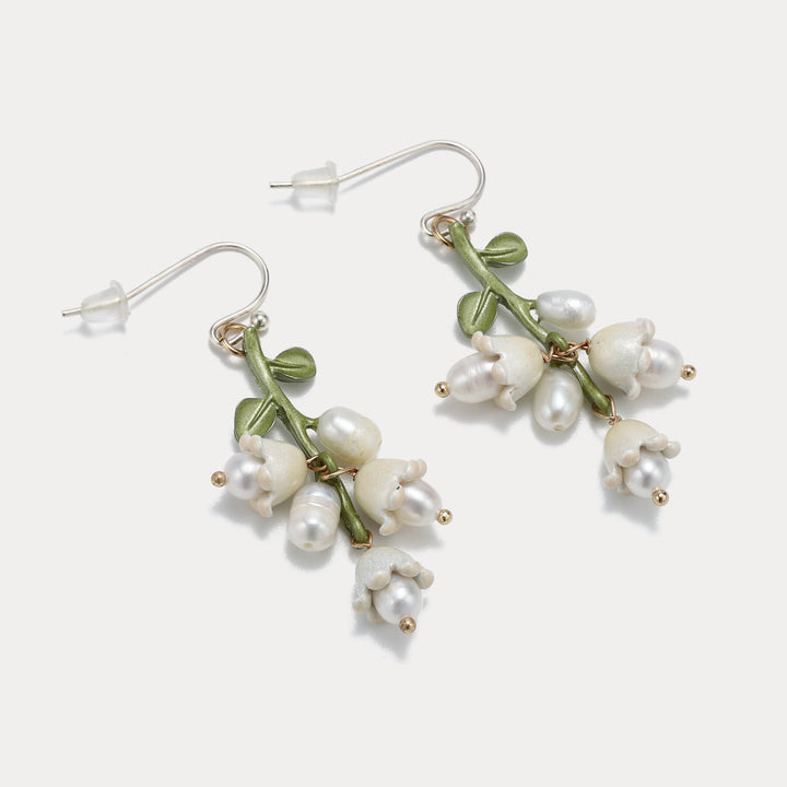 Classic Lily Of The Valley Pearl Earrings
