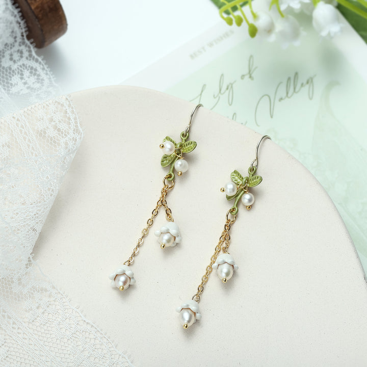 Lily Of The Valley Tassel Drop Earrings