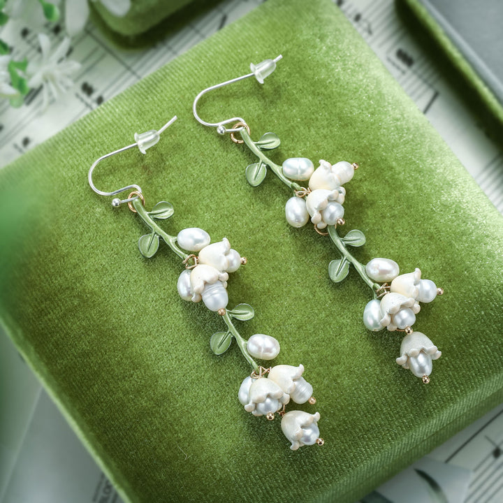Lily Of The Valley Enamel Earrings
