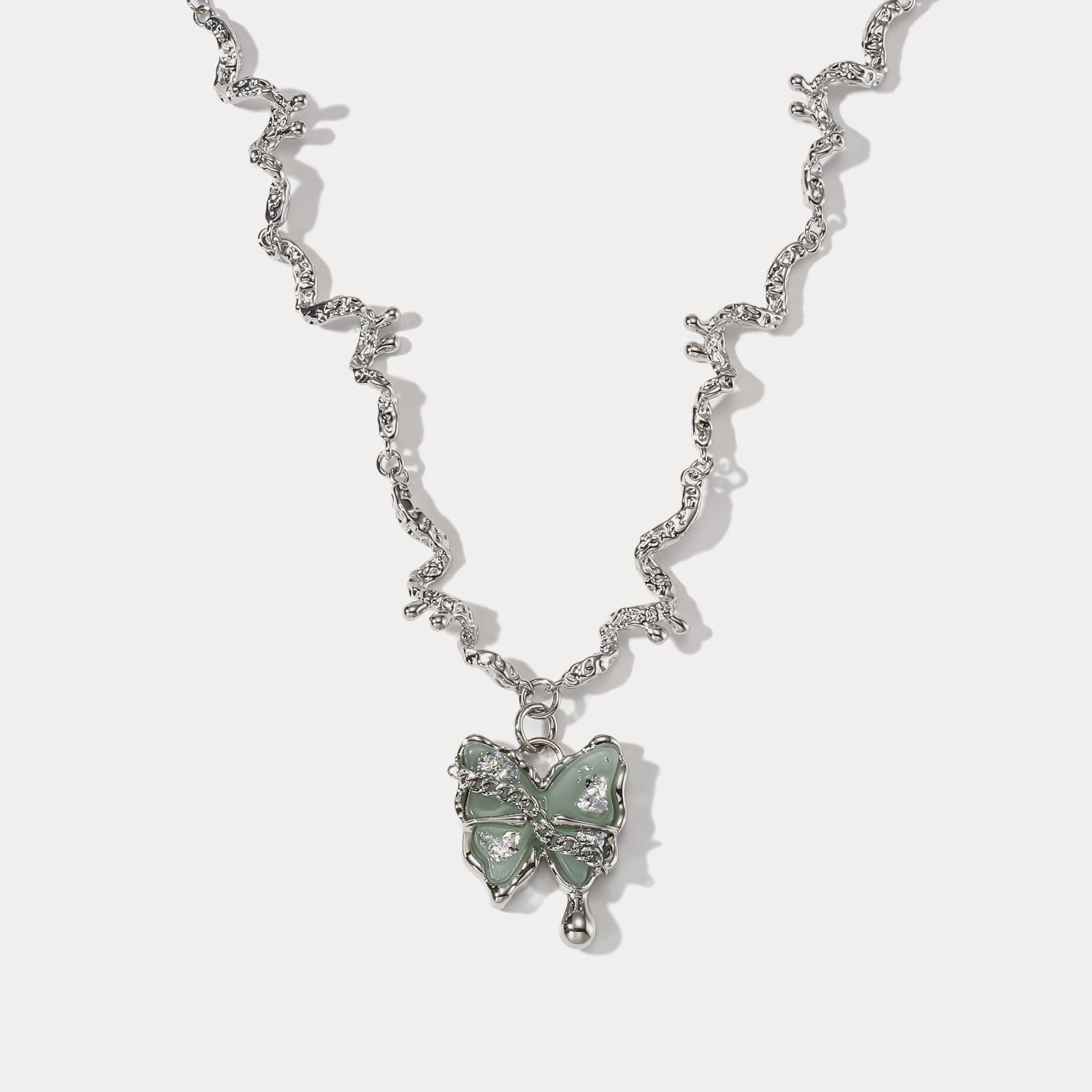 Selenichast Jade Butterfly Necklace