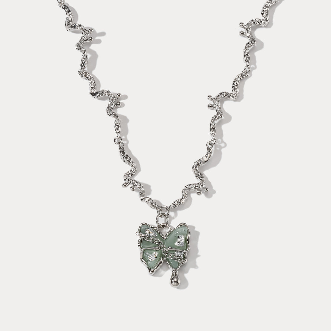 Selenichast Butterfly Jade Necklace