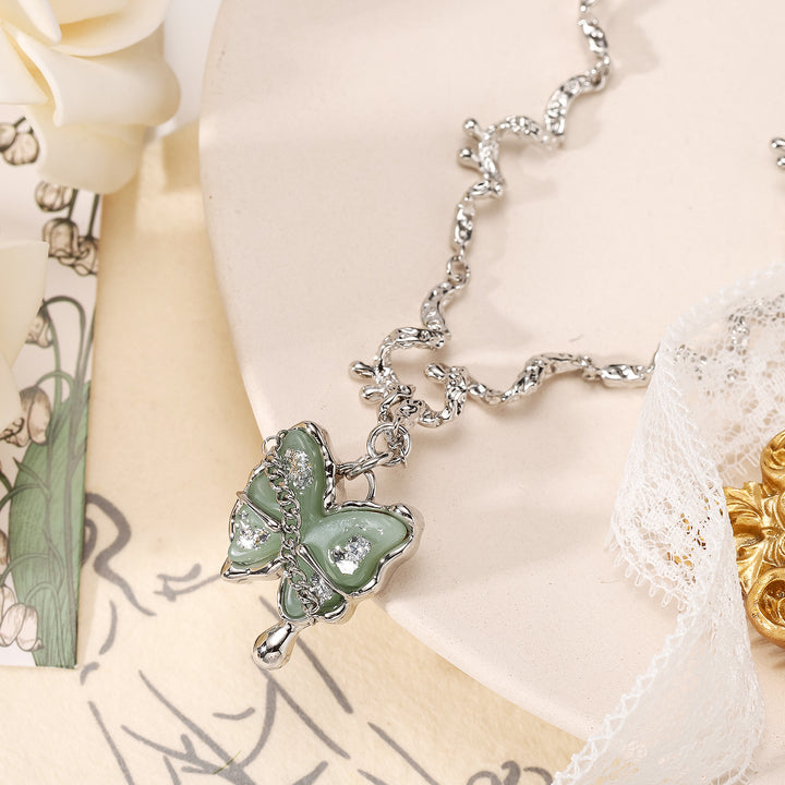Jade Butterfly  Fashion Necklace