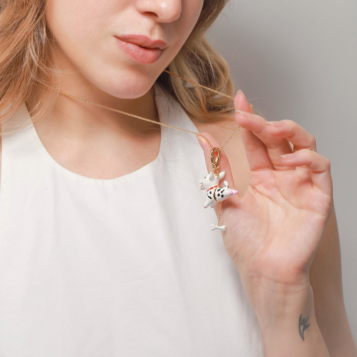 dalmatians bone pendant necklace