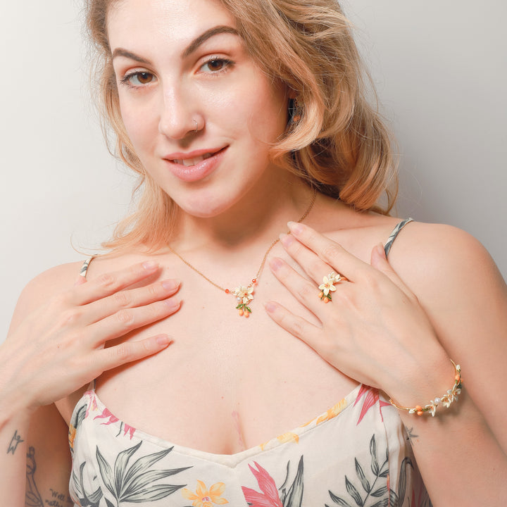 orange blossom jewelry set