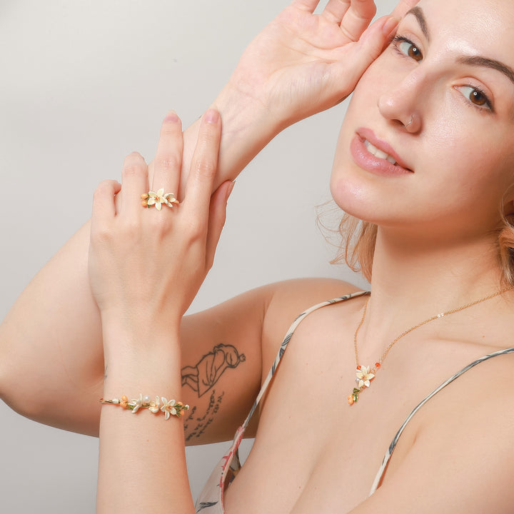 Orange Blossom Adjustable Rings