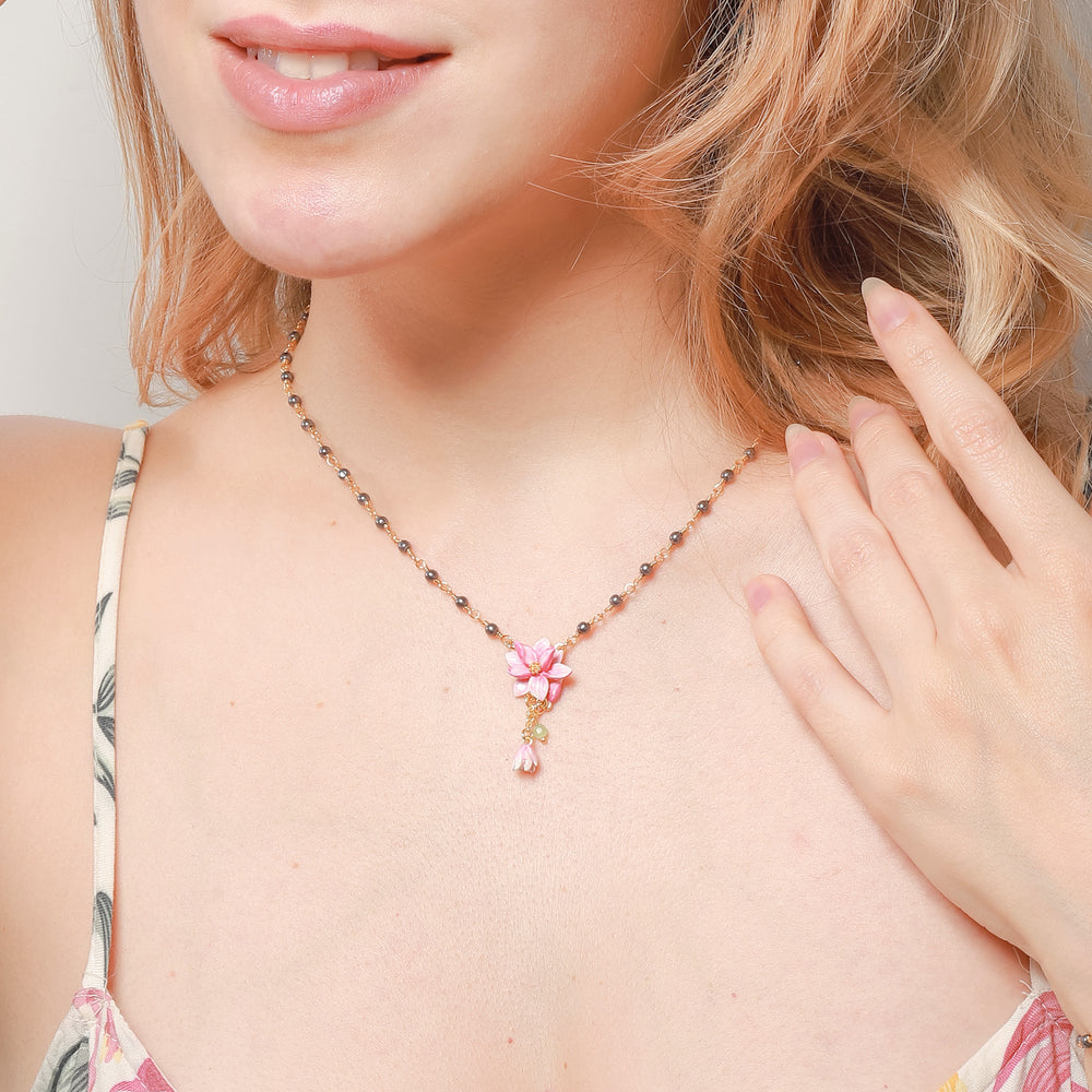gold magnolia necklace