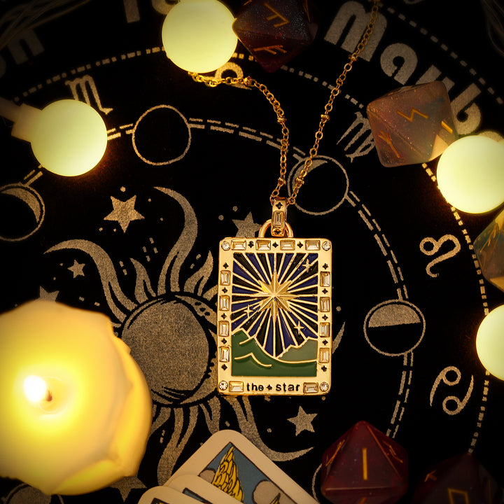 Galaxy Tarot Enamel Necklace