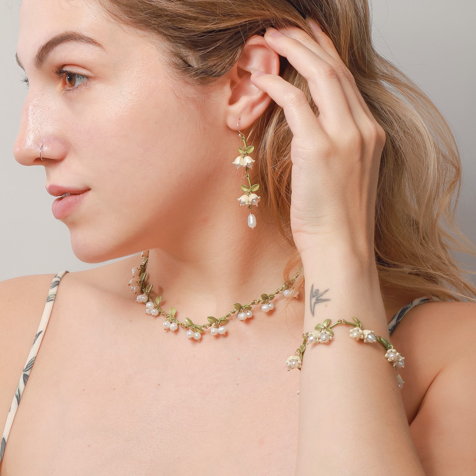 Lily Of The Valley Jewelry Set