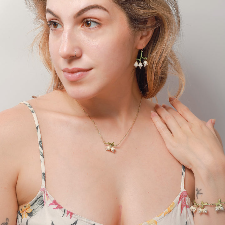 Lily Of The Valley Pearl Jewelry Set