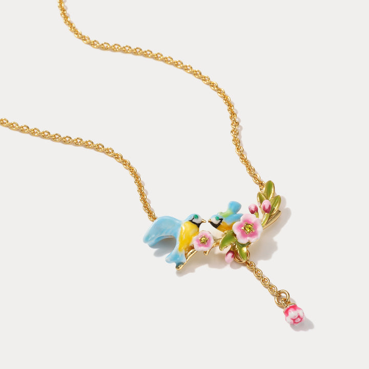 Blue Tit Pendant Necklace