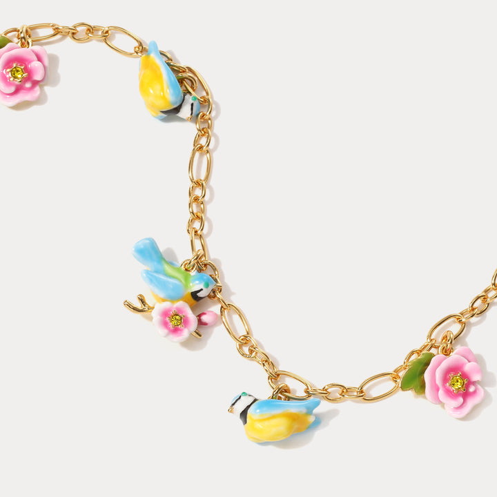 Blue Tit Gold Bracelet