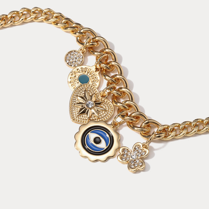 Evil Eye Lucky Diamond Bracelet