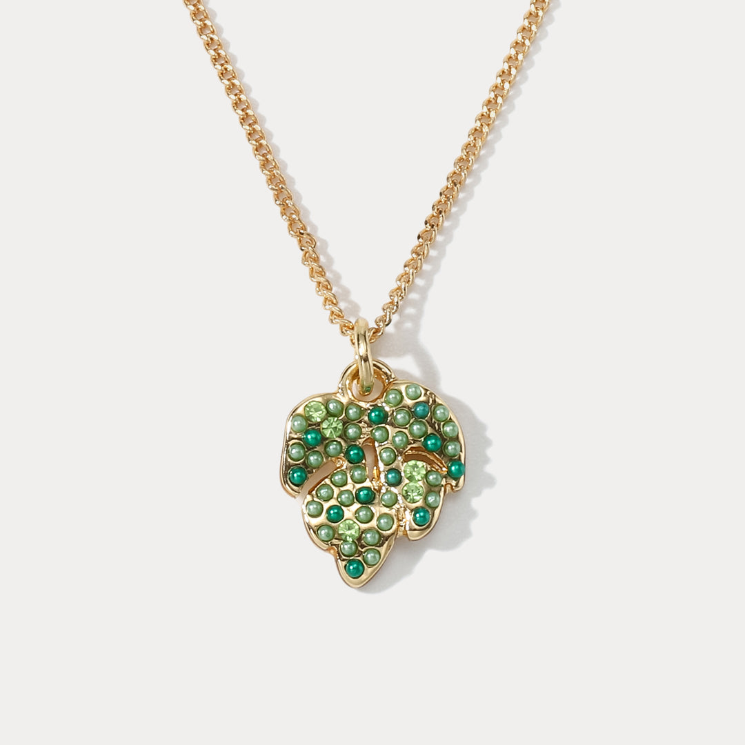 Selenichast Summer Palm Leaf Necklace