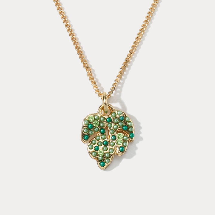 Selenichast Summer Palm Leaf Necklace