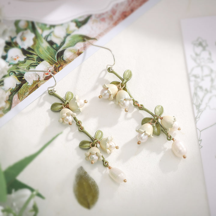 Lily Of The Valley Silver Earrings