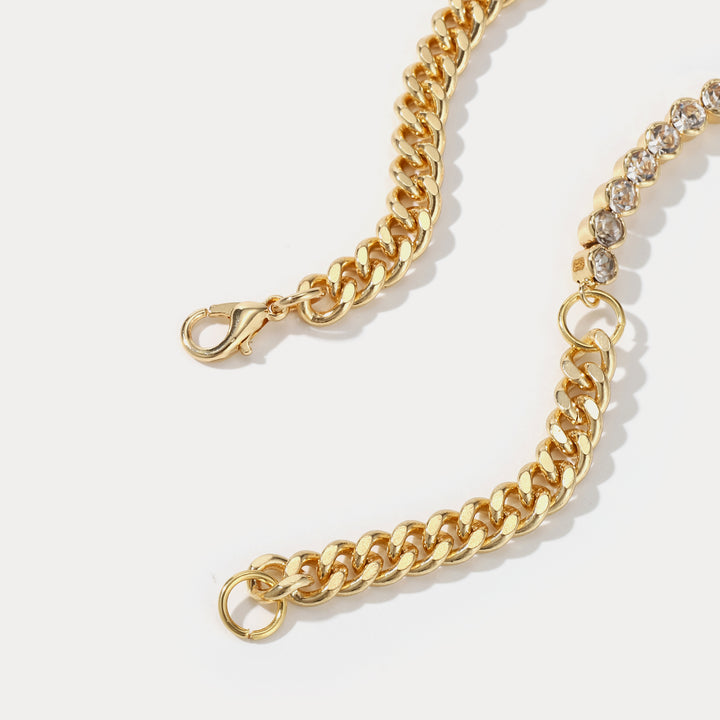 Gemstone Eye Chain Necklace