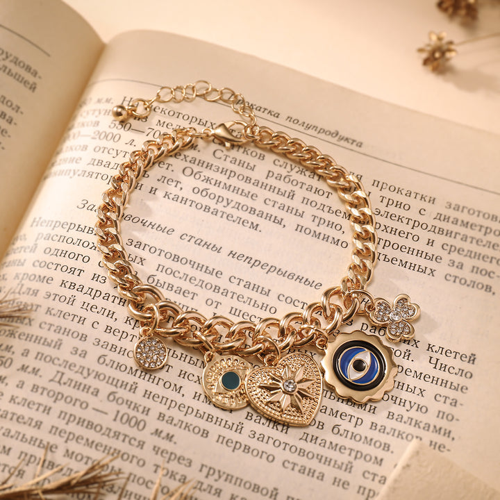 Evil Eye Lucky Heart Bracelet