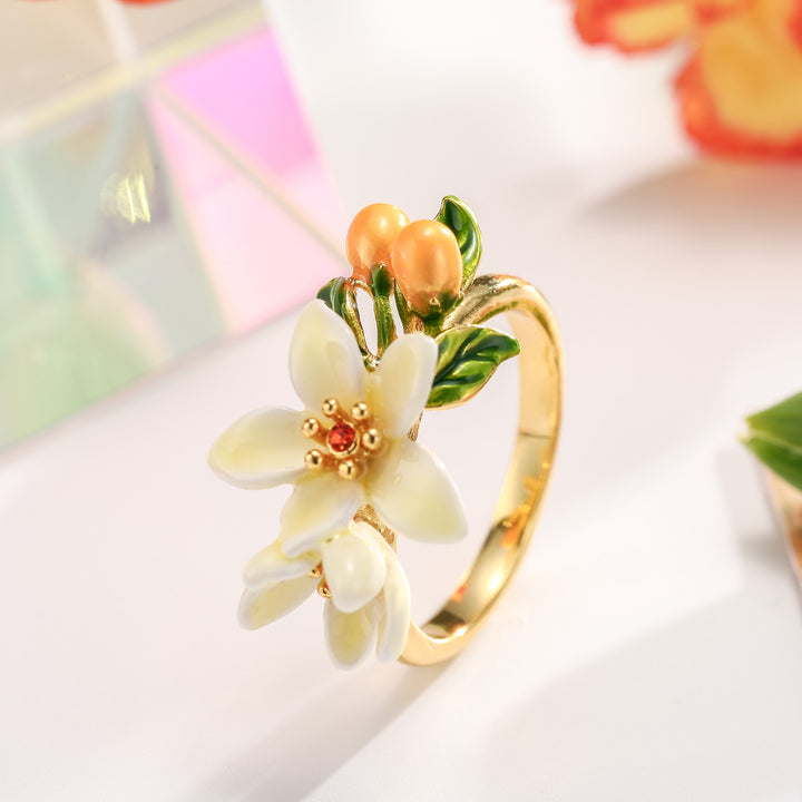 Orange Blossom Diamond Rings
