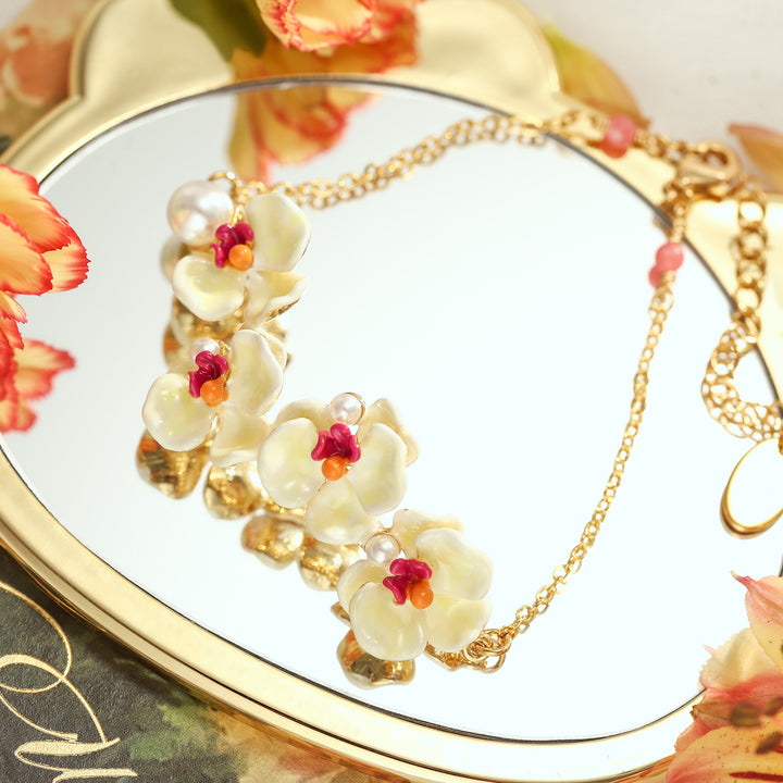 phalaenopsis pearl bracelet