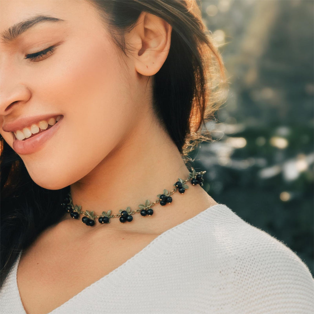 Black Currant Gold Necklace