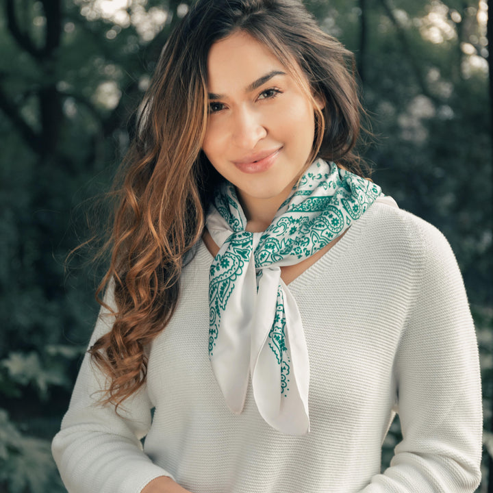 Paisley Square Neck Scarf