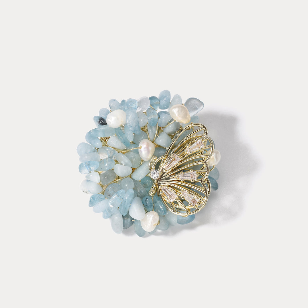 Selenichast Butterfly Gem Brooch