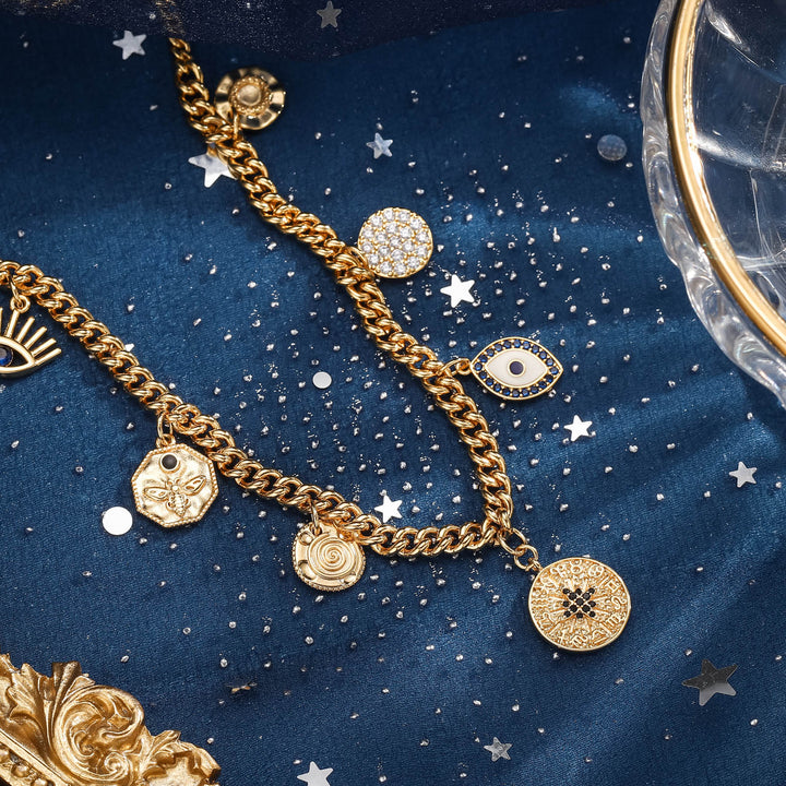 Evil Eye 18k Gold Necklace