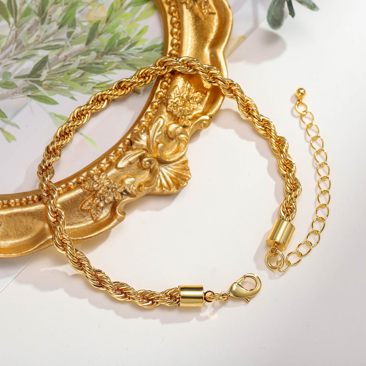 Rope Chain Brass Anklet