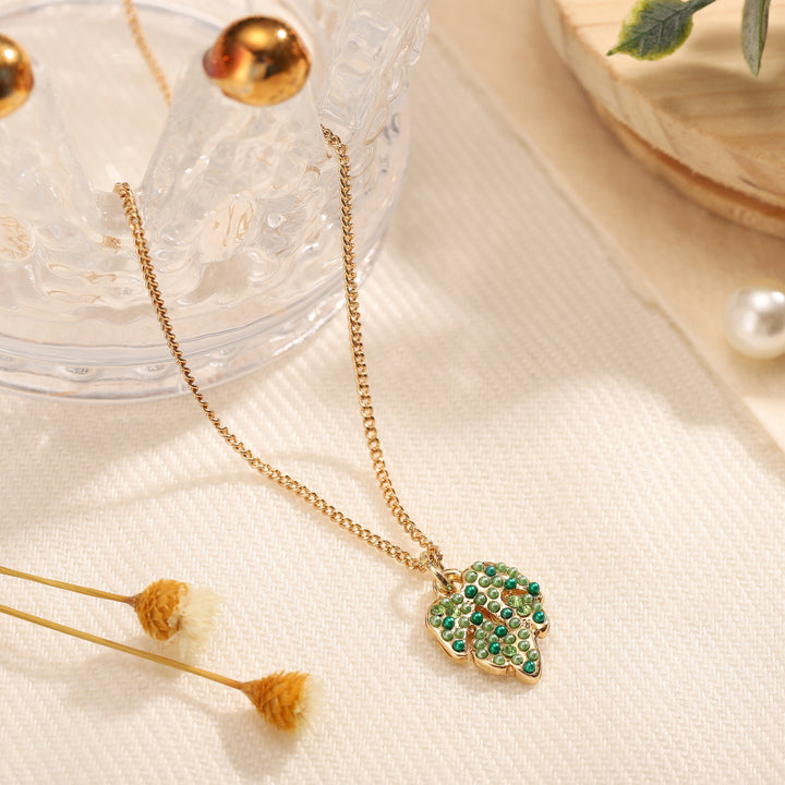 Summer Palm Leaf Chain Necklace