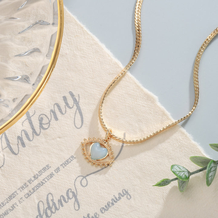 Gemstone Chain Pendant Necklace